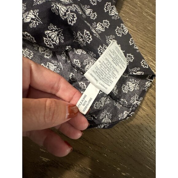 Madewell XS Flutter Sleeve Floral Smocked Top V neck fairy cottage Short Sleeve - Picture 8 of 9